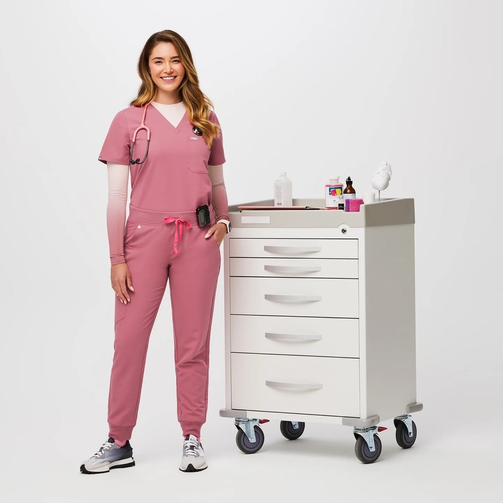 Figs Pink Scrub Set Comfortable Professional Attire